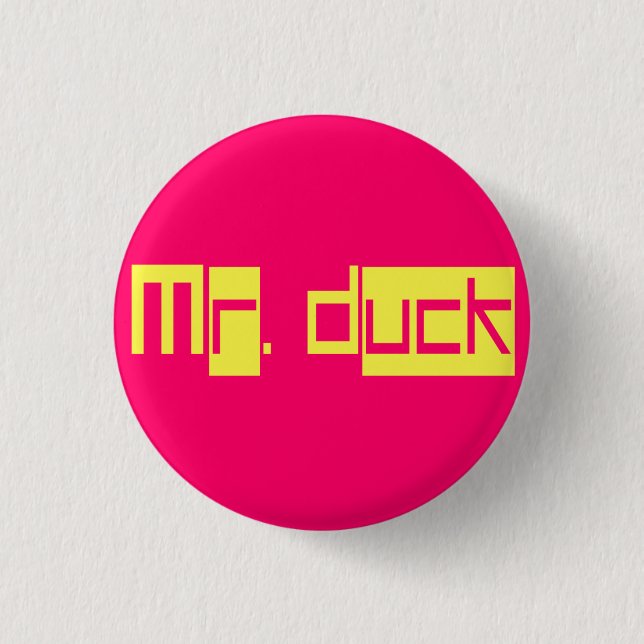 Mr. Duck Mini-pin 1 Inch Round Button (Front)