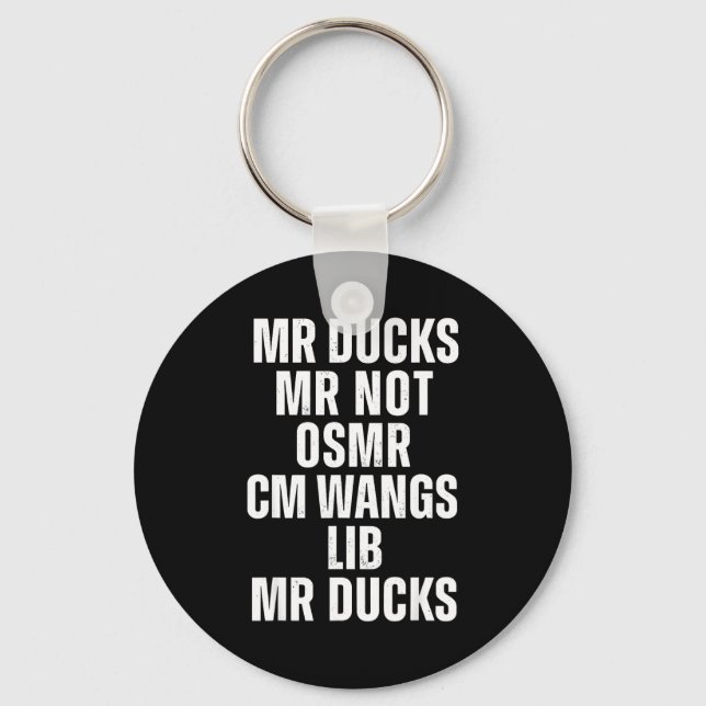 Mr Ducks Mr Not Duck Joke Phonetic Puzzle  Keychain (Front)