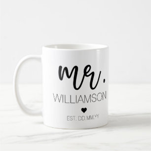Mr. Elegant Custom Name Wedding New Couple Gif Coffee Mug