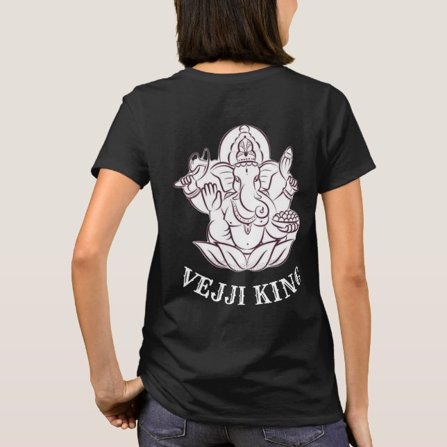 Mr. Elephanté Womans T-Shirt (black+multicolor) (Back)