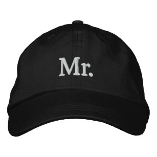 Mr. Embroidered Black Baseball Hat Cap : Mister