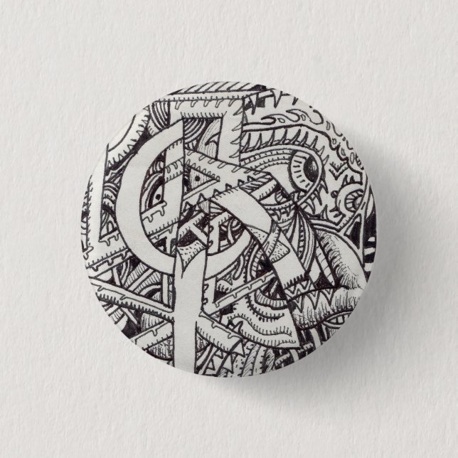 Mr Emptyful (detail) 1 Inch Round Button (Front)