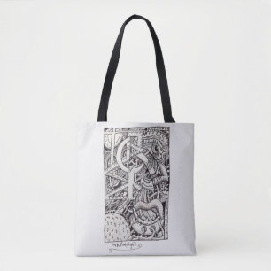 Mr Emptyful, Ink Drawing Tote Bag