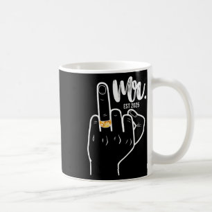 Mr. Est. 2025 Just Married Husband Wedding Finger Coffee Mug