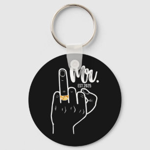 Mr. Est. 2025 Just Married Husband Wedding Finger  Keychain