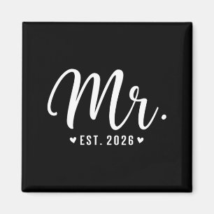 Mr Est 2026 Married Couple Wedding Party Mr Mrs 1 Magnet