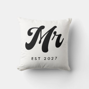 Mr EST year Throw Pillow