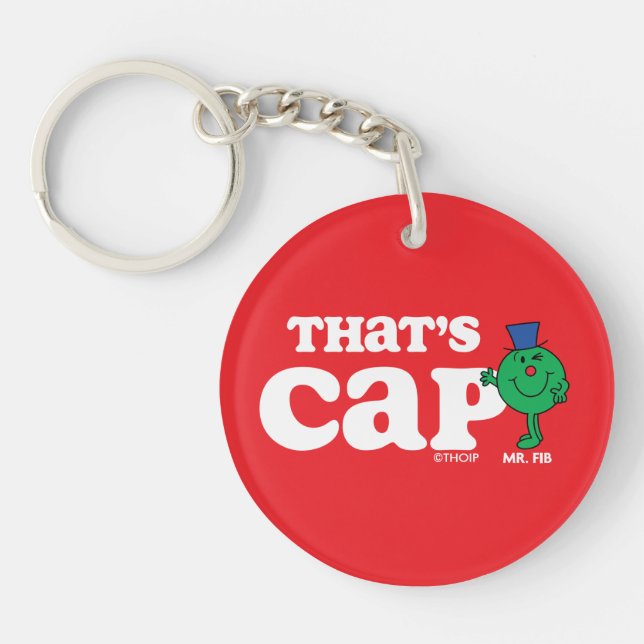 Mr. Fib That's Cap Keychain (Front)