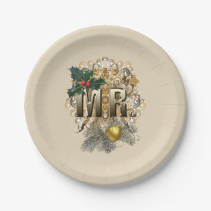 MR.First Christmas Paper Plate