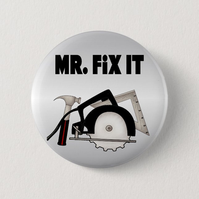 Mr Fix It 2 Inch Round Button (Front)