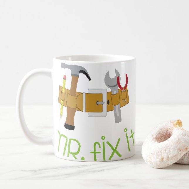 Mr Fix It Coffee Mug (With Donut)