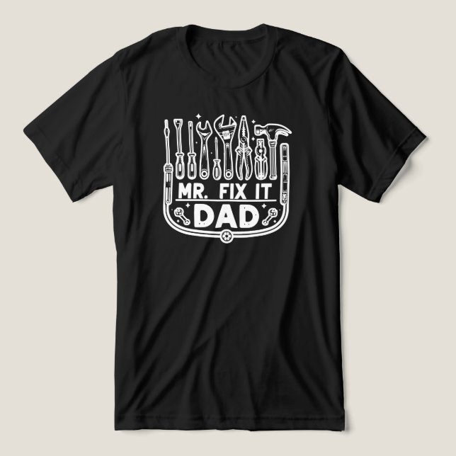 Mr. Fix It Dad Father's Day Tri-Blend Shirt (Design Front)