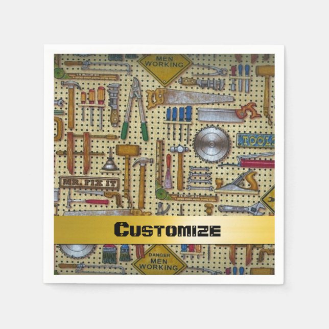 Mr. Fix It Handyman Tools Napkins (Front)