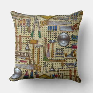 Mr. Fix It Handyman Tools Throw Pillow