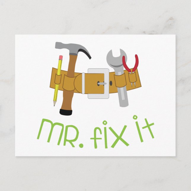 Mr Fix It Postcard (Front)