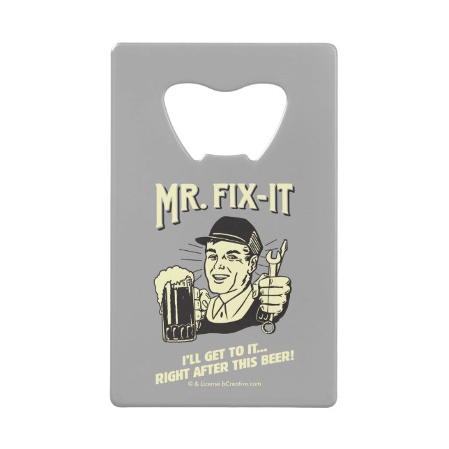 Mr. Fixit: After this Beer Wallet Bottle Opener (Front)