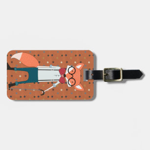 Mr Fox cool luggage tag