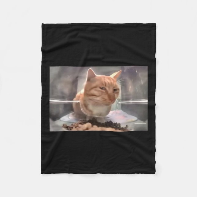Mr Fresh Cat Meme Side Eye Cat  Fleece Blanket (Front)