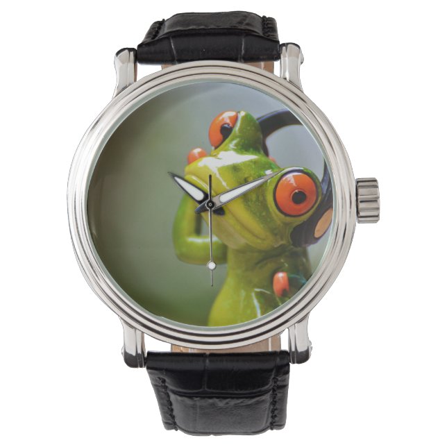 Mr. Frog with Headphones Watch (Front)