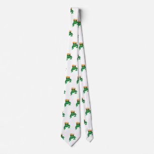 Mr Frogster Green Frog Art Tie