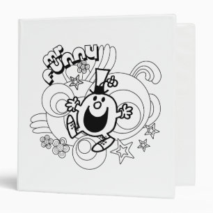 Mr. Funny   Black & White Swirls & Stars Binder