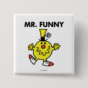 Mr. Funny   Funny Face 2 Inch Square Button