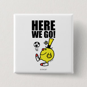 Mr. Funny Juggling A Soccer Ball 2 Inch Square Button