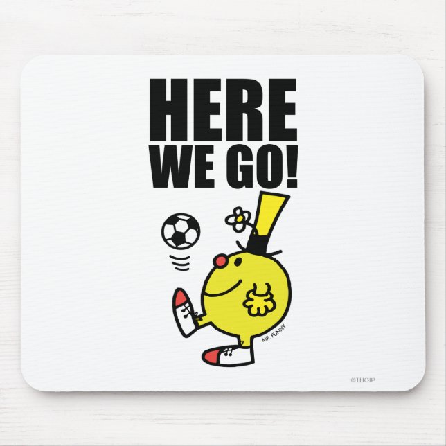 Mr. Funny Juggling A Soccer Ball Mouse Pad (Front)