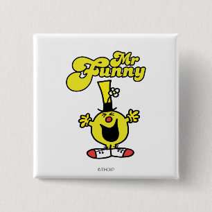 Mr. Funny Laughing Hysterically 2 Inch Square Button
