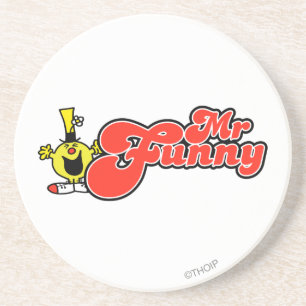 Mr. Funny Red Lettering Coaster