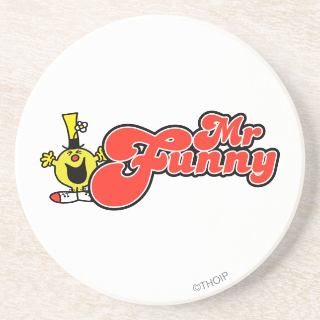 Mr. Funny | Red Lettering Coaster (Front)