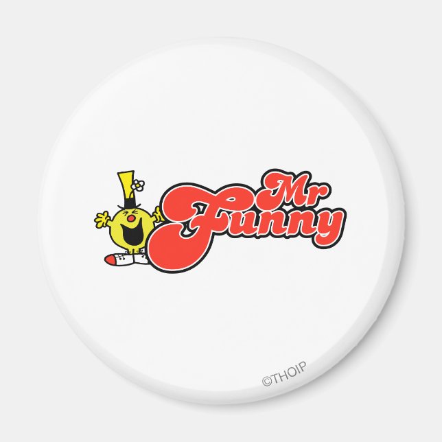 Mr. Funny | Red Lettering Magnet (Front)