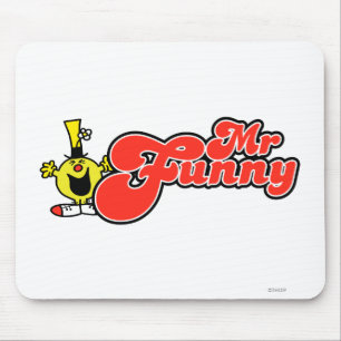 Mr. Funny Red Lettering Mouse Pad