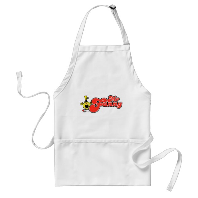 Mr. Funny | Red Lettering Standard Apron (Front)