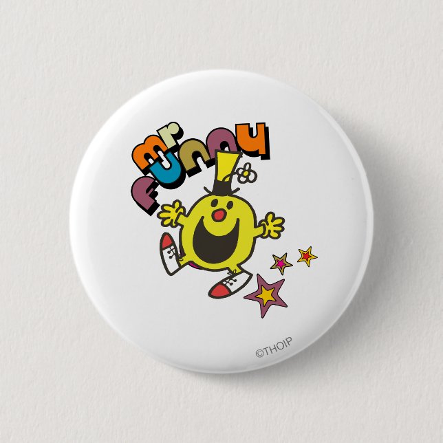Mr. Funny | Shining Stars 2 Inch Round Button (Front)