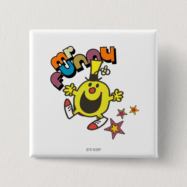 Mr. Funny | Shining Stars 2 Inch Square Button (Front)