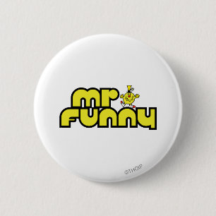 Mr. Funny Yellow Lettering 2 Inch Round Button