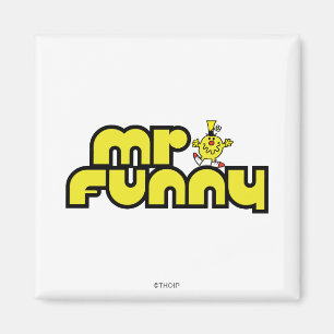 Mr. Funny   Yellow Lettering Magnet