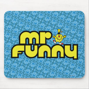 Mr. Funny Yellow Lettering Mouse Pad