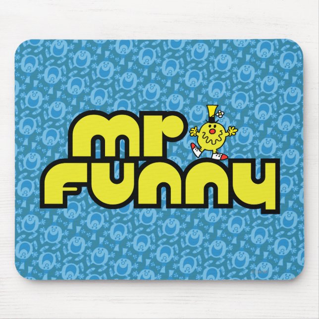 Mr. Funny | Yellow Lettering Mouse Pad (Front)