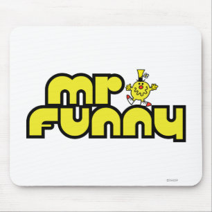 Mr. Funny Yellow Lettering Mouse Pad