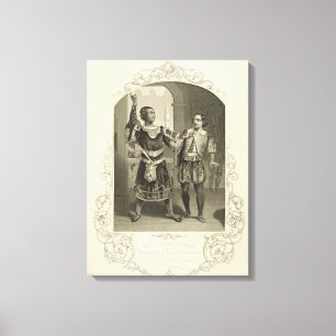 Mr G. V. Brooke as Othello and James Bennett as Ia Canvas Print