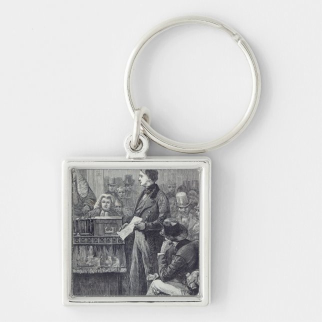 Mr Gladstone delivering his Maiden Speech Keychain (Front)