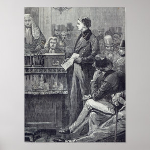 Mr Gladstone delivering his Maiden Speech Poster