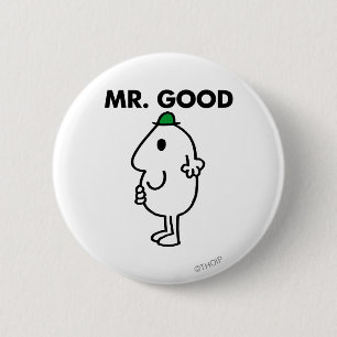 Mr. Good Green Hat 2 Inch Round Button