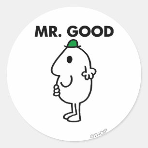 Mr. Good Green Hat Classic Round Sticker