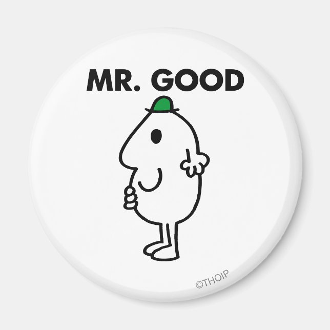 Mr. Good | Green Hat Magnet (Front)