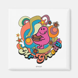 Mr. Greedy   Colourful Swirls & Stars Magnet