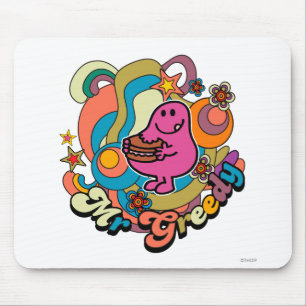 Mr. Greedy Colourful Swirls & Stars Mouse Pad