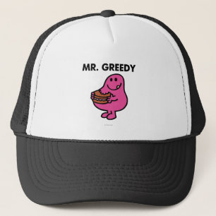Mr. Greedy Eating Cake Trucker Hat